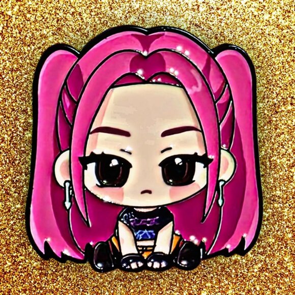 Netflix KPOP Demon Hunters Huntrix Golden Anime Enamel Pin  Mira, Rumi, and Zoey - Picture 4 of 8